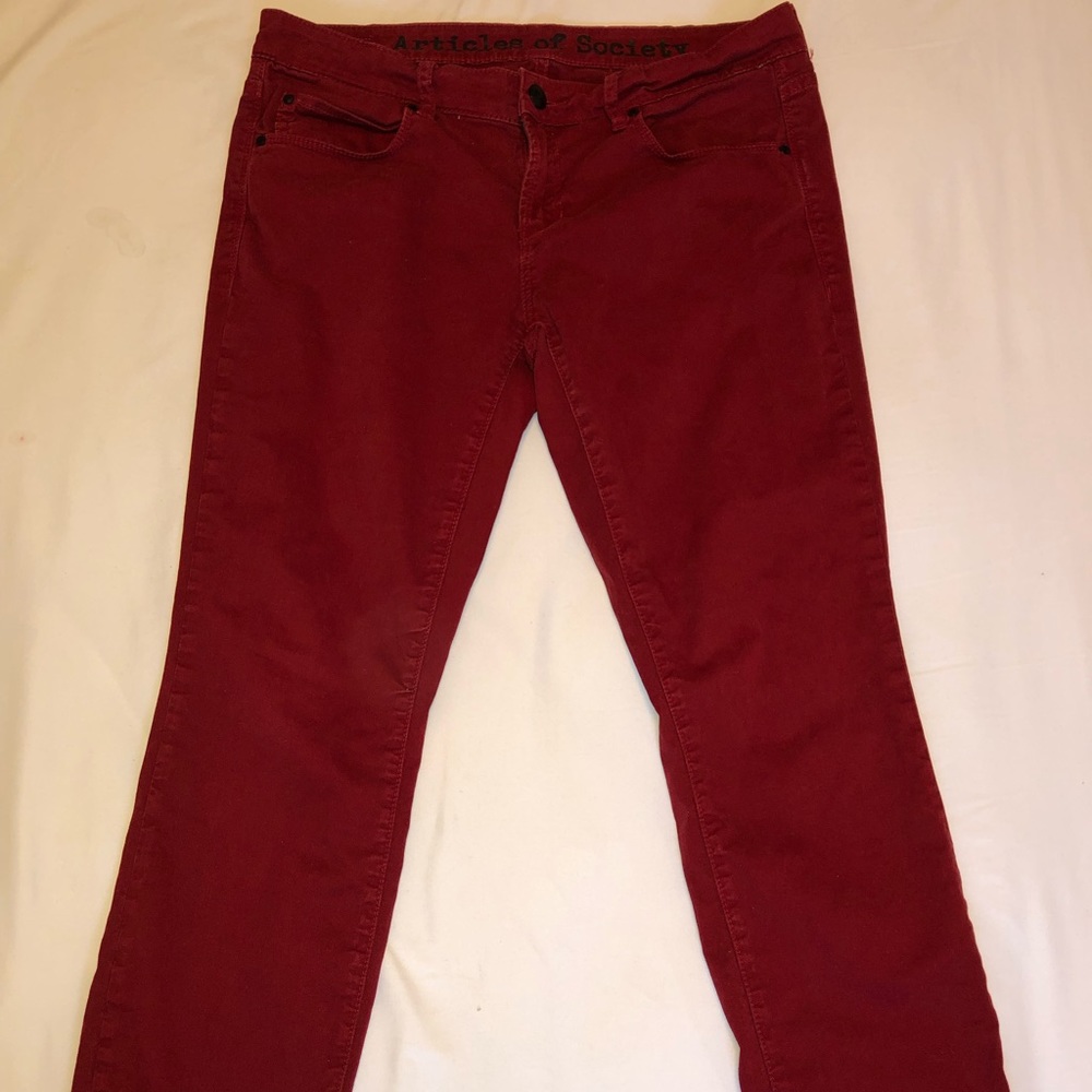 Articles Of Society Red Jeans